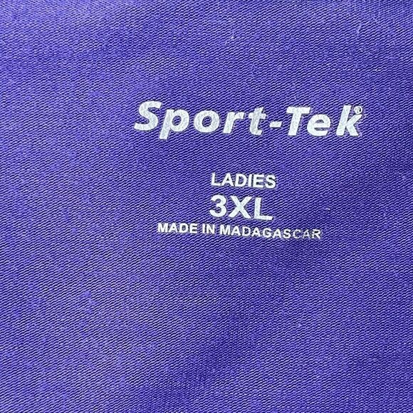 Sport-Tek Women's Floral V-neck Gems Short Sleeve Shirt Purple 3XL‎ - Picture 5 of 10